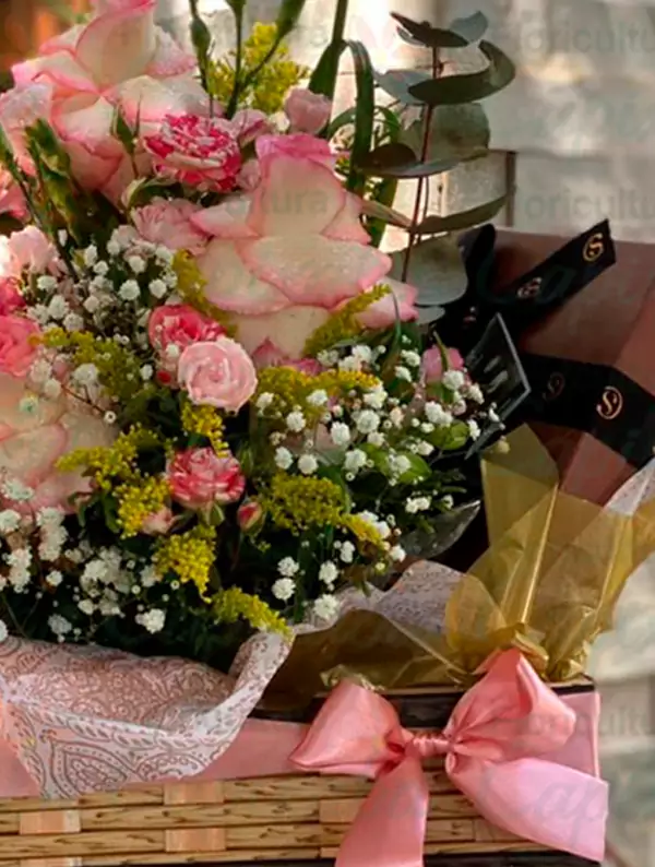 BAÚ CAPIXABA DE ROSAS BICOLOR E CHOCOLATE - Imagem 2